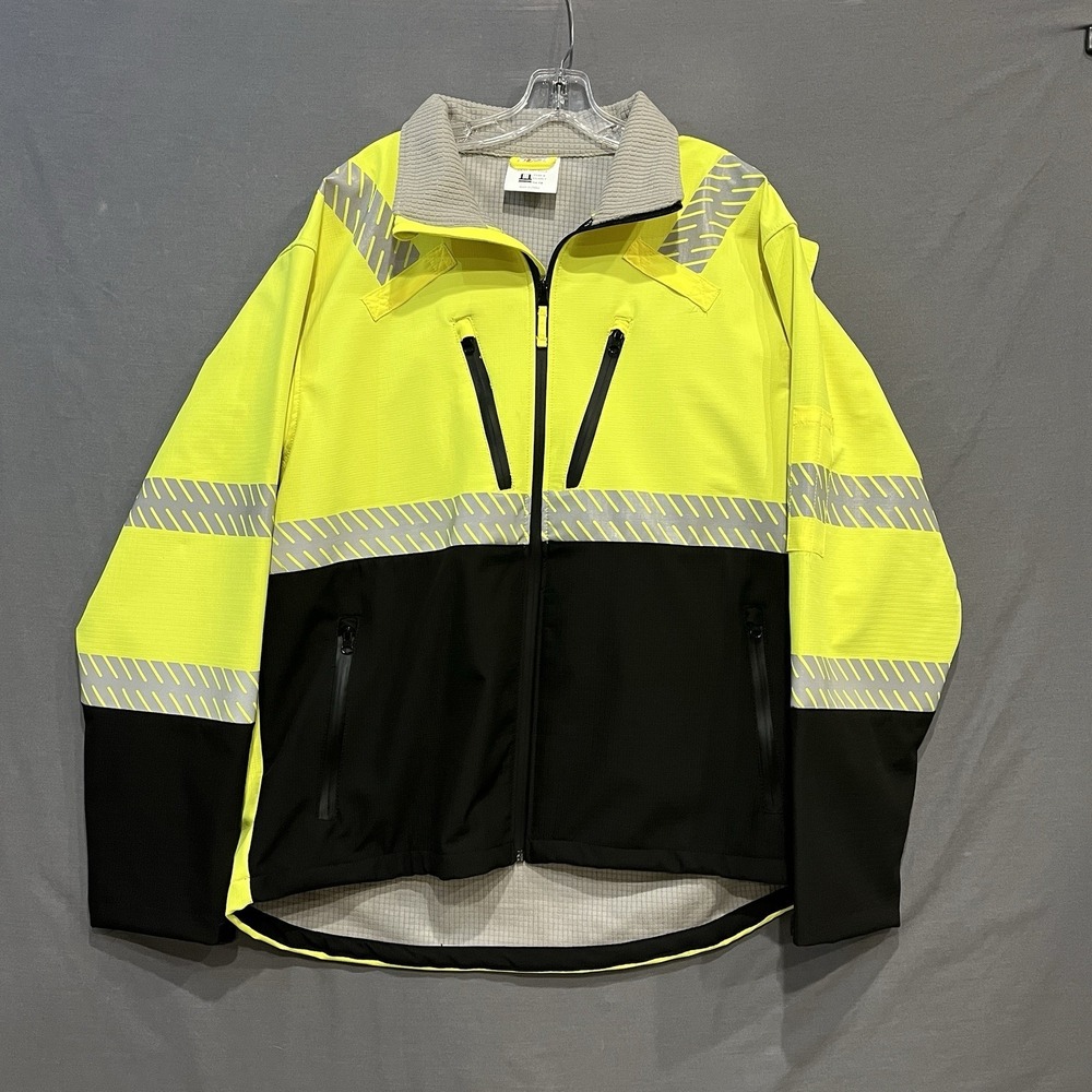 Class 3 Reflective Soft Shell Hooded Jacket Men's XL Yellow PIP 333-1550 ANSI